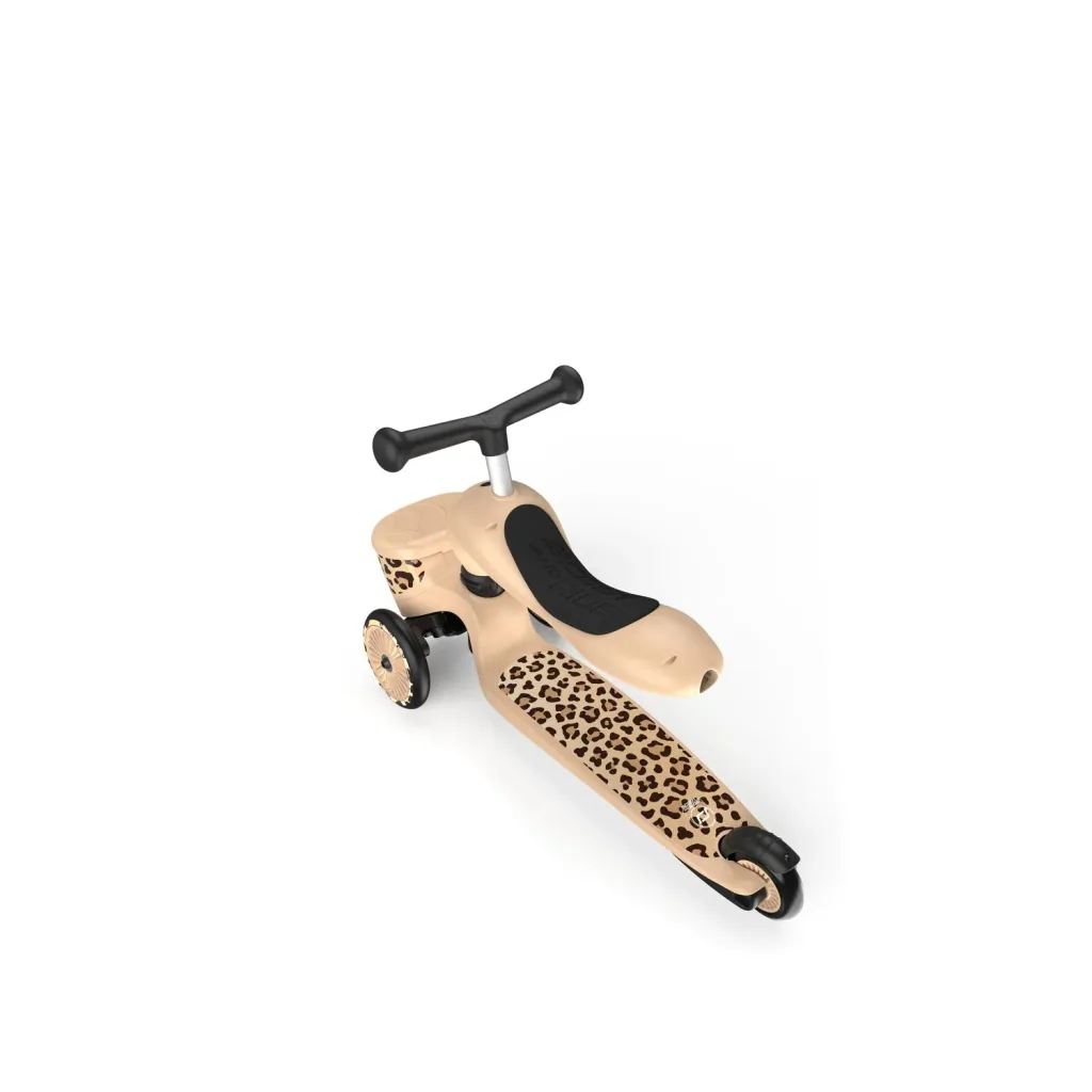 Scoot & Ride Highwaykick 1 Lifestyle, 2in1 Loopfiets, Scooter, Kleur: Luipaard