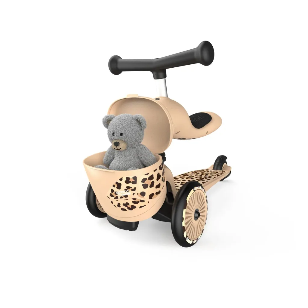 Scoot & Ride Highwaykick 1 Lifestyle, 2in1 Loopfiets, Scooter, Kleur: Luipaard