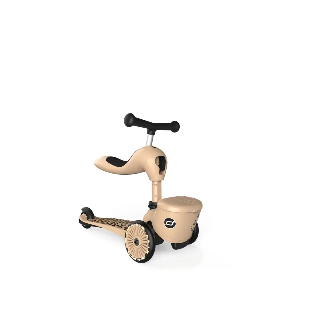 Scoot & Ride Highwaykick 1 Lifestyle, 2in1 Loopfiets, Scooter, Kleur: Luipaard