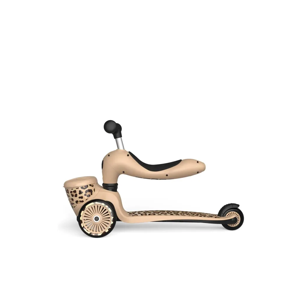 Scoot & Ride Highwaykick 1 Lifestyle, 2in1 Loopfiets, Scooter, Kleur: Luipaard