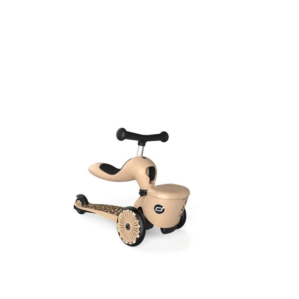 Scoot & Ride Highwaykick 1 Lifestyle, 2in1 Loopfiets, Scooter, Kleur: Luipaard