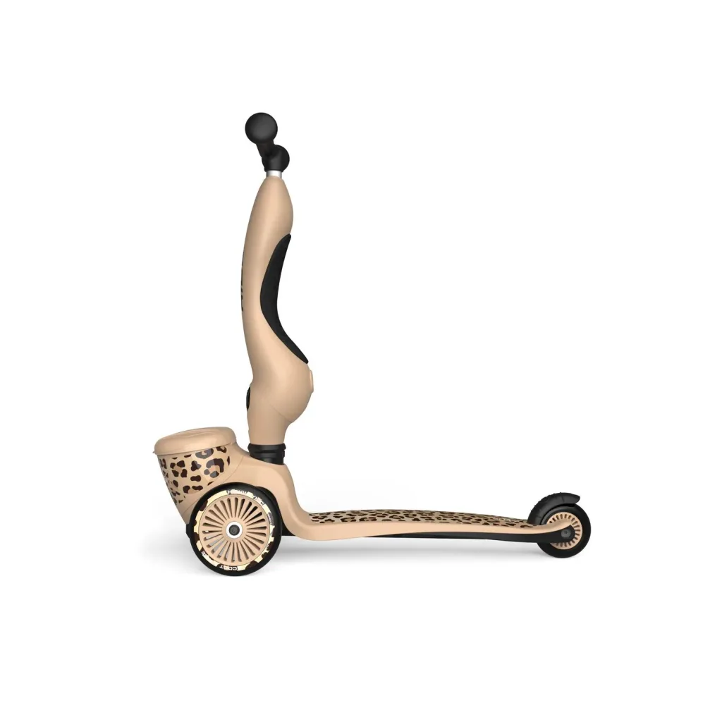 Scoot & Ride Highwaykick 1 Lifestyle, 2in1 Loopfiets, Scooter, Kleur: Luipaard