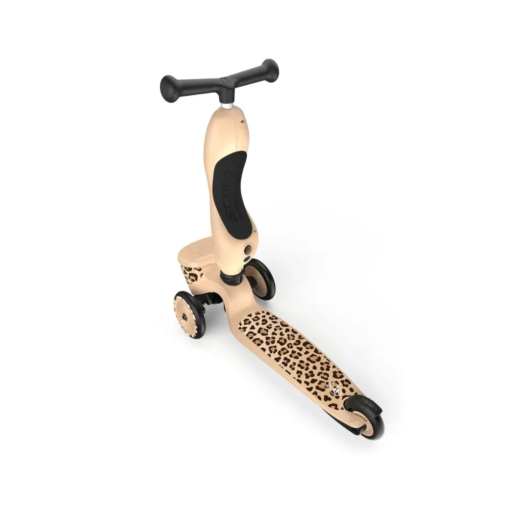 Scoot & Ride Highwaykick 1 Lifestyle, 2in1 Loopfiets, Scooter, Kleur: Luipaard