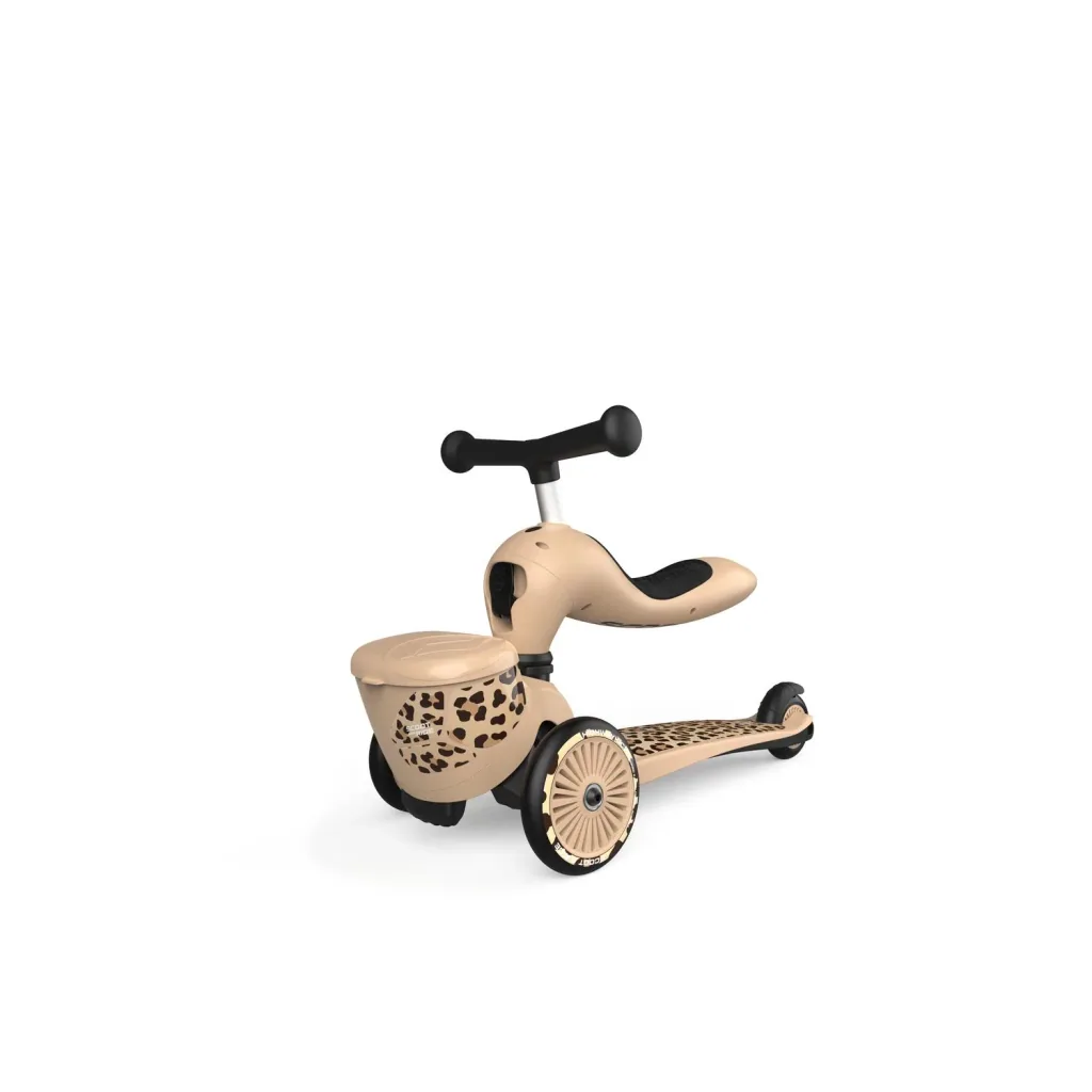 Scoot & Ride Highwaykick 1 Lifestyle, 2in1 Loopfiets, Scooter, Kleur: Luipaard