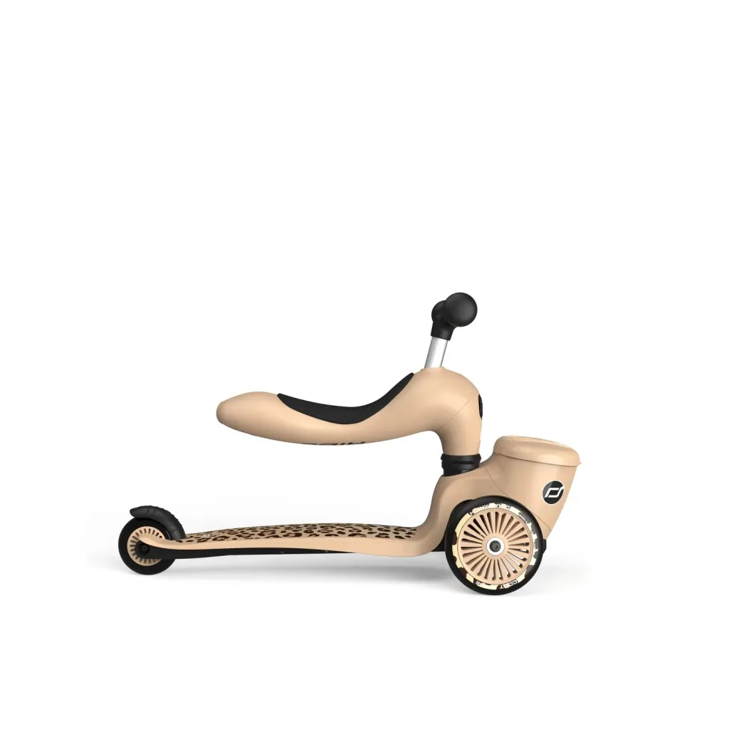 Scoot & Ride Highwaykick 1 Lifestyle, 2in1 Loopfiets, Scooter, Kleur: Luipaard