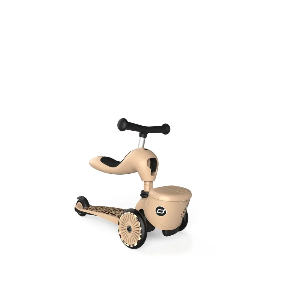 Scoot & Ride Highwaykick 1 Lifestyle, 2in1 Loopfiets, Scooter, Kleur: Luipaard