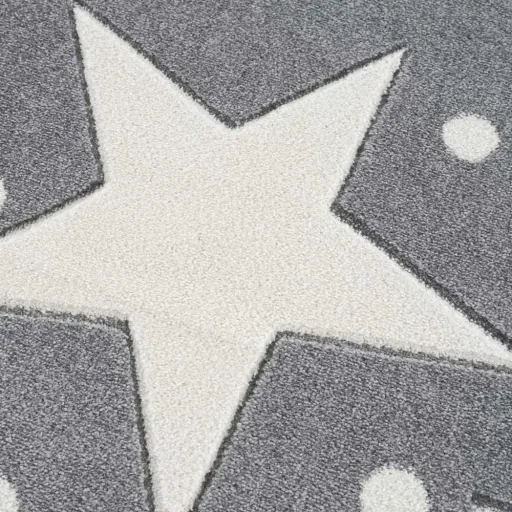 Livone tapijt Estrella ster & confetti grijs, Tapijtmaat: 160 x 230 cm