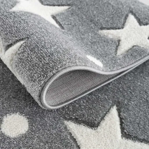 Livone tapijt Estrella ster & confetti grijs, Tapijtmaat: 160 x 230 cm