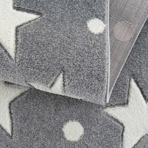 Livone tapijt Estrella ster & confetti grijs, Tapijtmaat: 160 x 230 cm