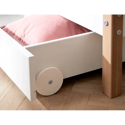 Flexa Nor slaapbank incl. logeerbed & lades wit / eiken
