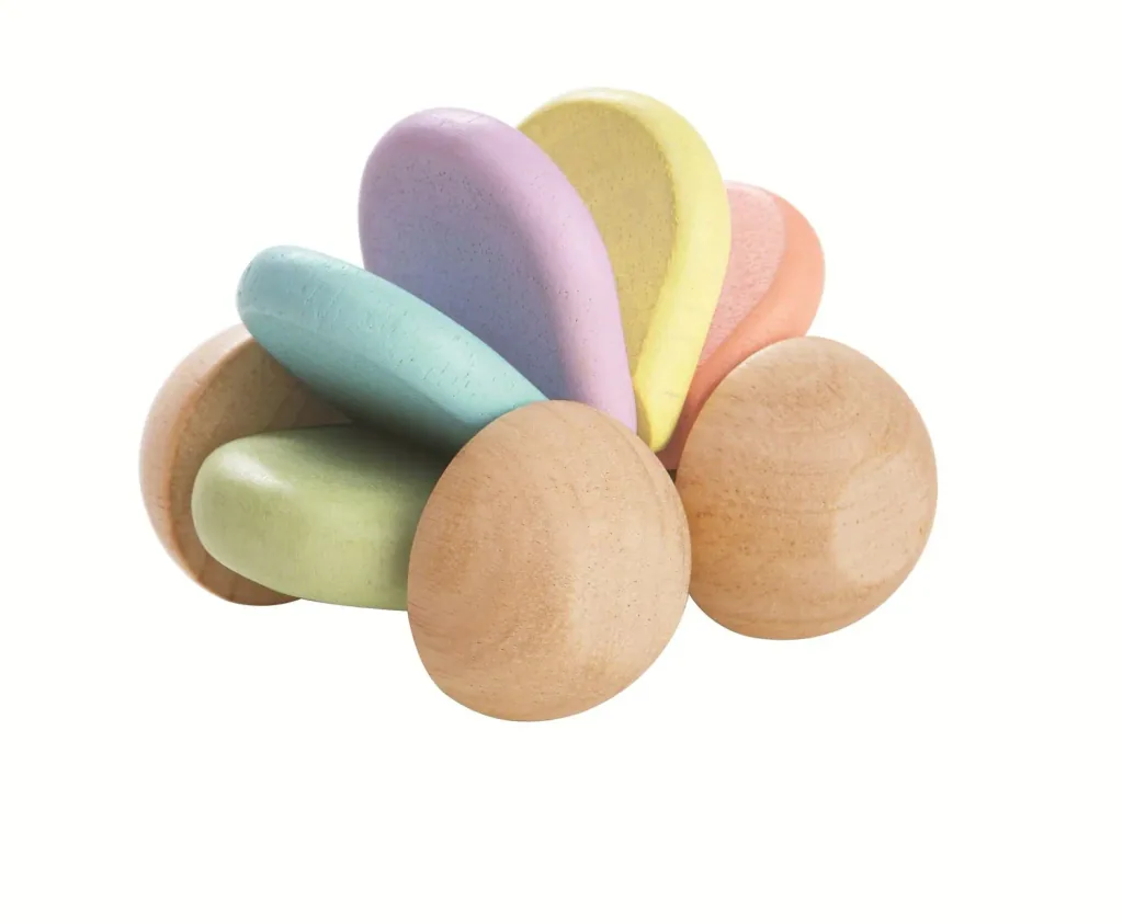 Plan Toys – Pastel babyautootje, rubberhout