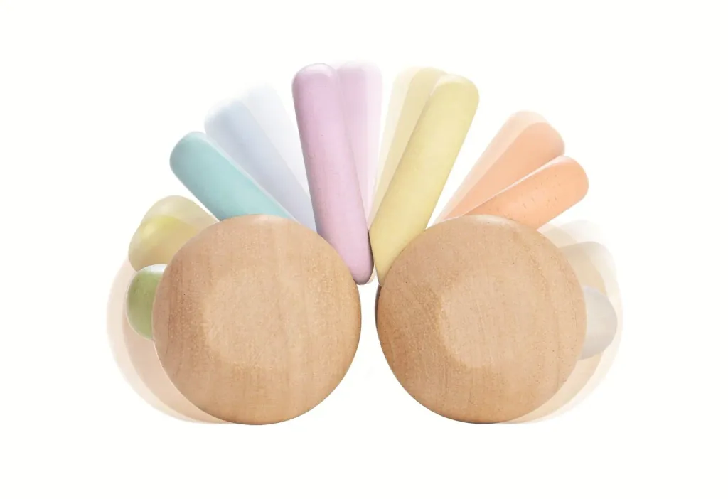 Plan Toys – Pastel babyautootje, rubberhout