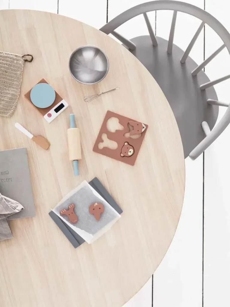 Kids Concept bakset met schalen hout