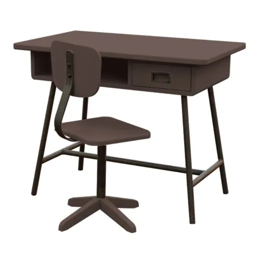 Laurette kinderbureau La Classe met stoel, Kleur: Kauwgom
