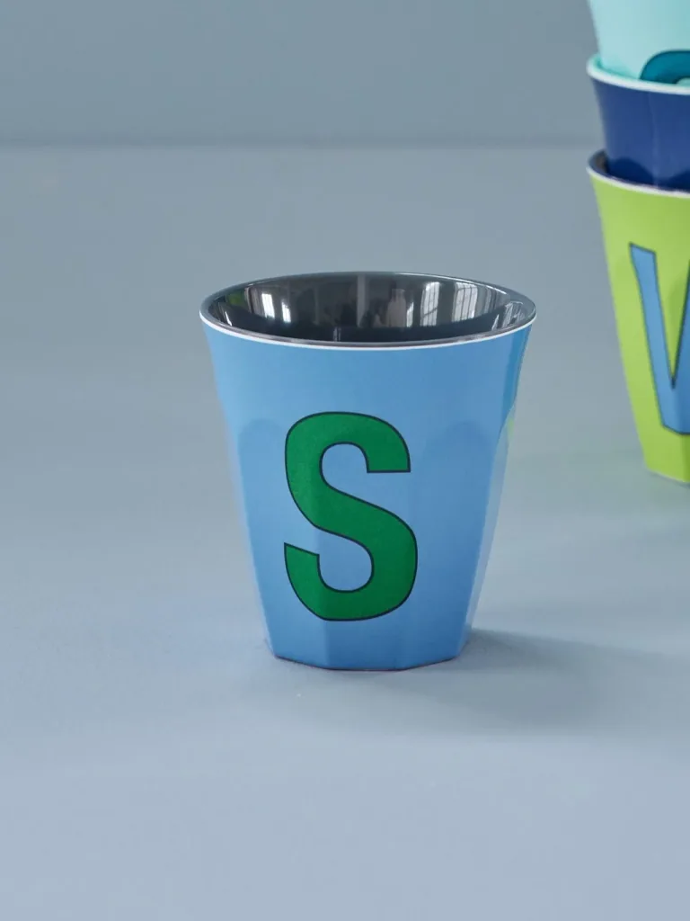 RICE Beker S, 250 ml, Melamine, Stoffig blauw