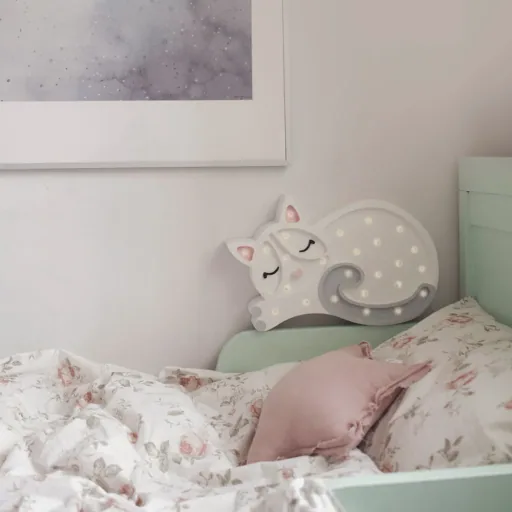 little lights Led deco lamp kat wit