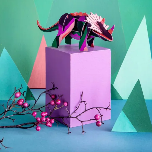 studio ROOF 3D dinosaurus Triceratops karton
