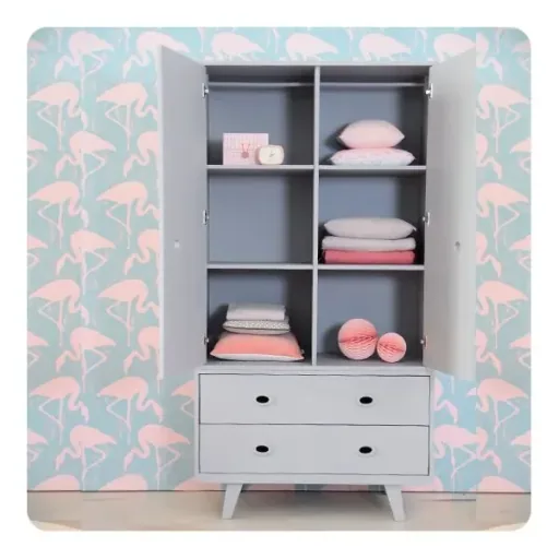 Laurette kledingkast Toi et Moi, Kleur: Gris