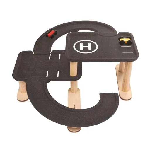 Plan Toys Parkeergarage hout met zwart