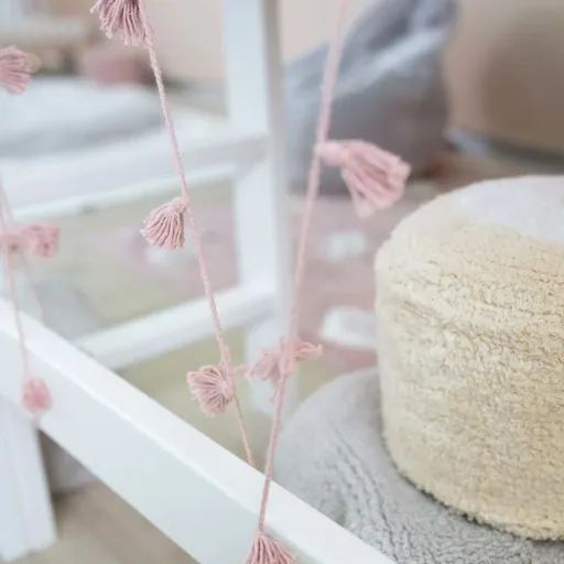 Lorena Canals slinger kwastjes vintage roze