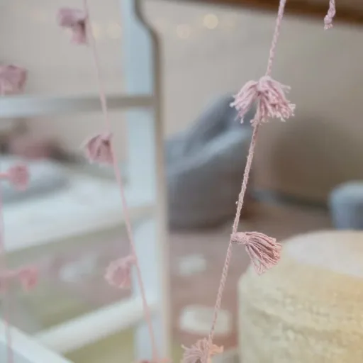 Lorena Canals slinger kwastjes vintage roze