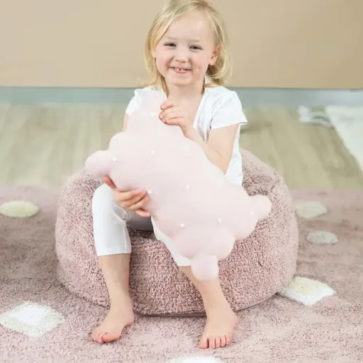 Lorena Canals zitkussen "Chill" vintage roze