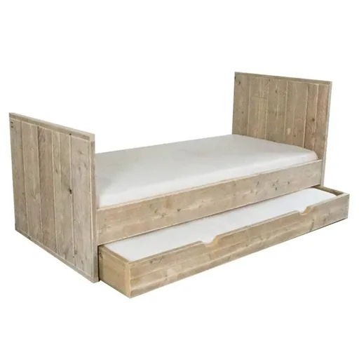 Dutchwood eenpersoonsbed hout, Beddoos: Zonder lade