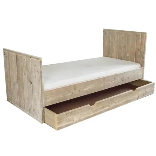 Dutchwood eenpersoonsbed hout, Beddoos: Zonder lade
