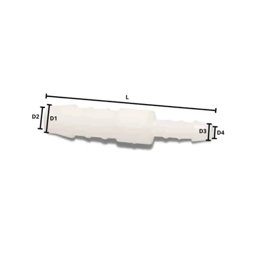 Slangverbinder Kunststof Tuit Gereduceerd 12 mm x 8 mm