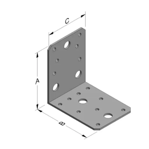 Verzinkte Hoekverbinder 88x88x65 mm - Sterke Houtverbindingen voor uw Constructies
