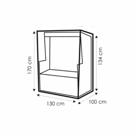 Strandkorf Beschermhoes Transparant 130x100x170cm