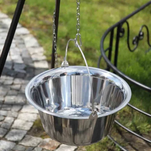 RVS ketel 14 liter met deksel voor open vuur