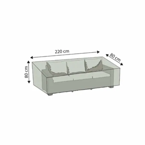 Deluxe Beschermhoes voor Tuinmeubelen, Rattan Sofa 3-Zits, Waterdicht 220x80x80 cm
