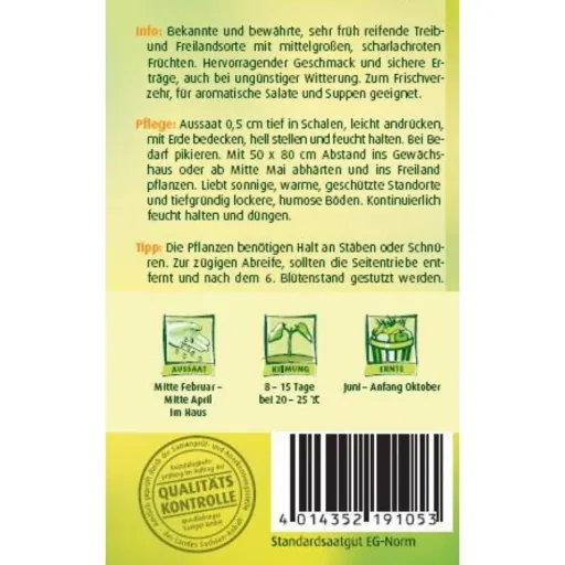 Harzfeuer F1 Tomatenzaden - Stamtomaten voor Vroege Oogst