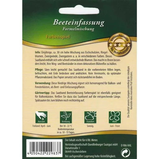 Zaailint Borderafbakening, Kleurrijke Mix