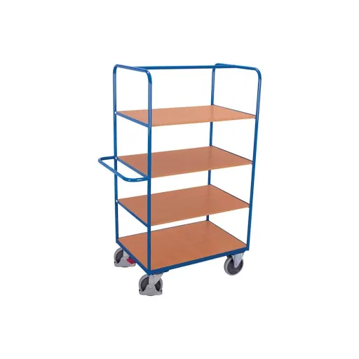Etagewagen hoog met 3 klapbare planken Type M + EasySTOP