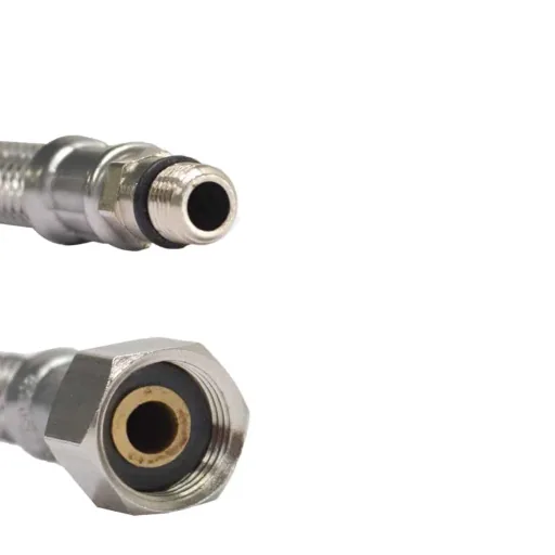 Flexibele waterslang - RVS Panzerslang DN8 - M10 x 3/8" Aansluiting