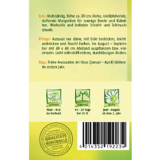 Bunte Margeriten zaden 'Robinsons Riesen' - Meerjarig & Geurend