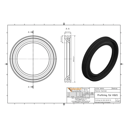 Profielring voor KGUS DN/OD 110