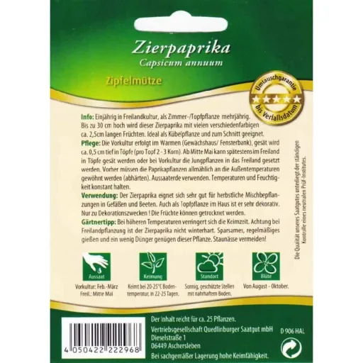 Sierpeper 'Zipfelmütze' - Decoratieve Plant voor Herfst