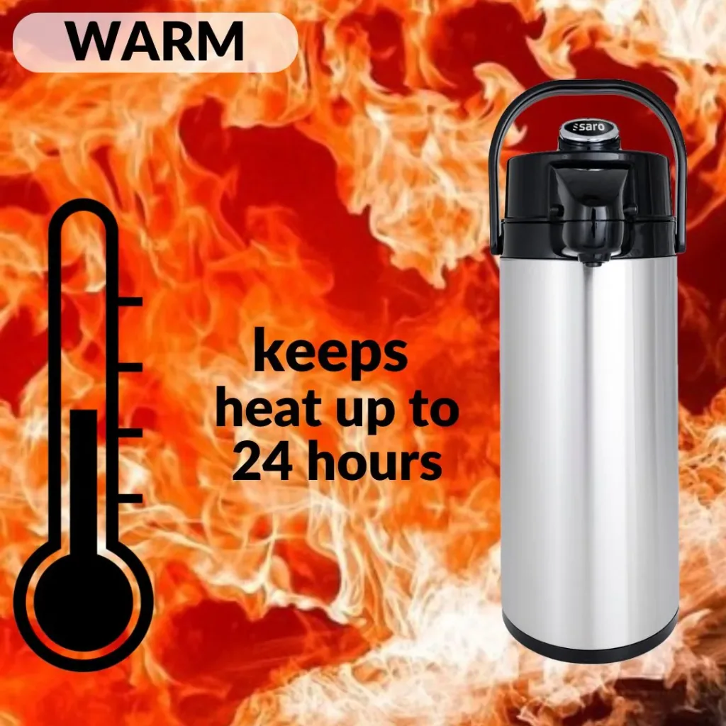 Isoleerkan, thermoskan met pomp – 2,2L (binnenglas)