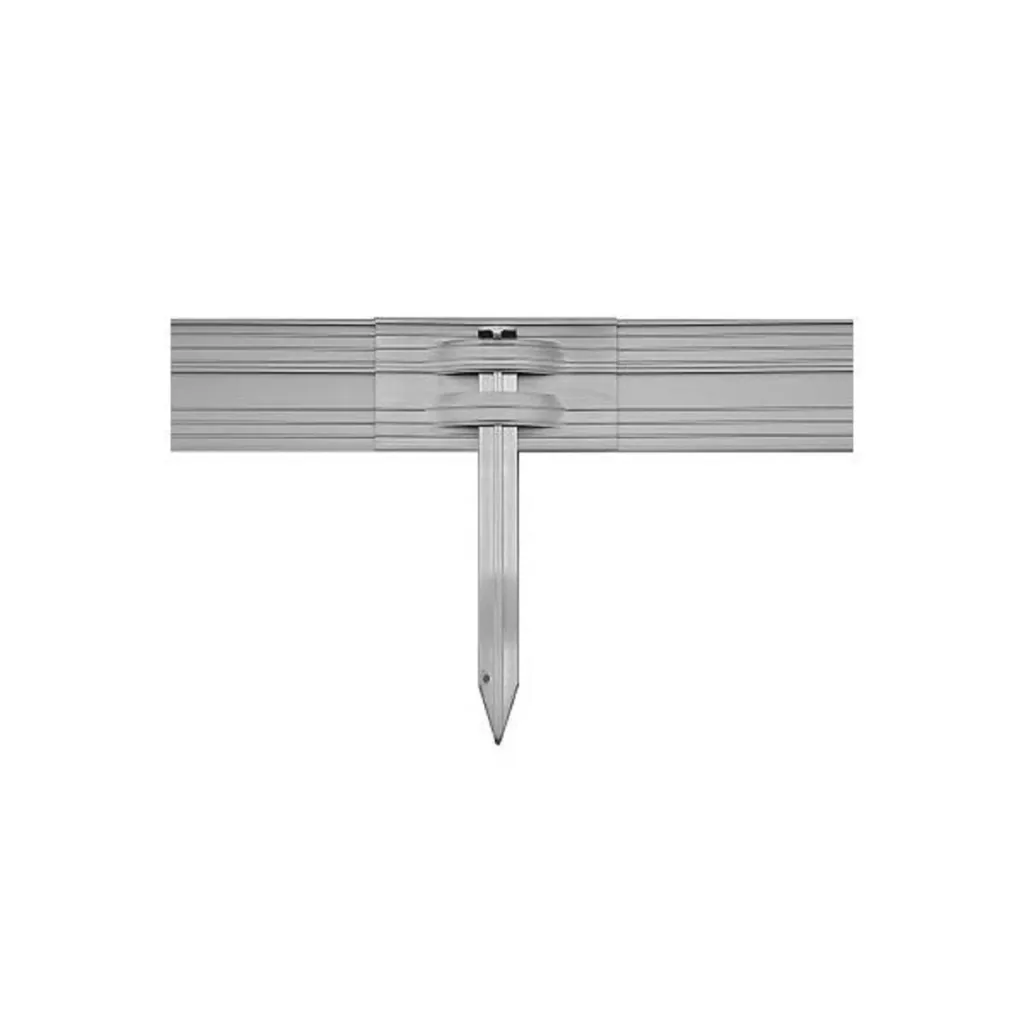 Ultra sterke aluminium Borderrand 10cm x 100cm | Gazonrand | Kantopsluiting, kleur: zonder kleur