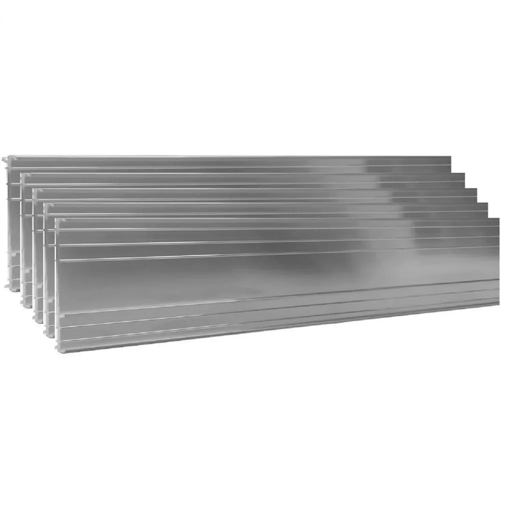 Ultra sterke aluminium Borderrand 10cm x 100cm | Gazonrand | Kantopsluiting, kleur: zonder kleur