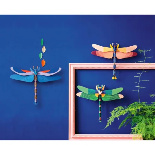 studio ROOF 3D libelle blauw karton