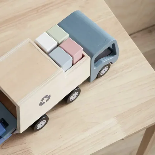 Kids Concept speelgoed vuilniswagen hout
