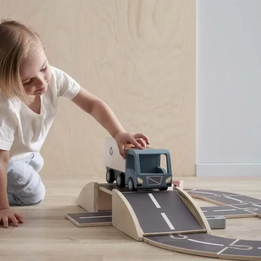 Kids Concept speelgoed vuilniswagen hout