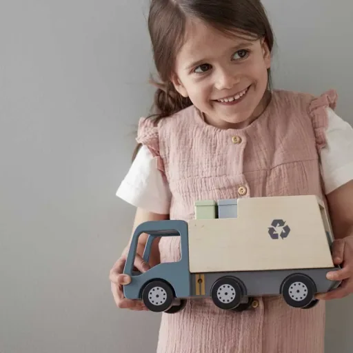 Kids Concept speelgoed vuilniswagen hout