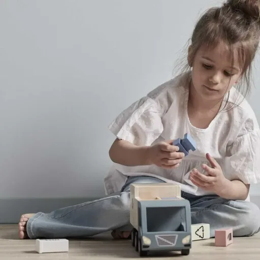 Kids Concept speelgoed vuilniswagen hout