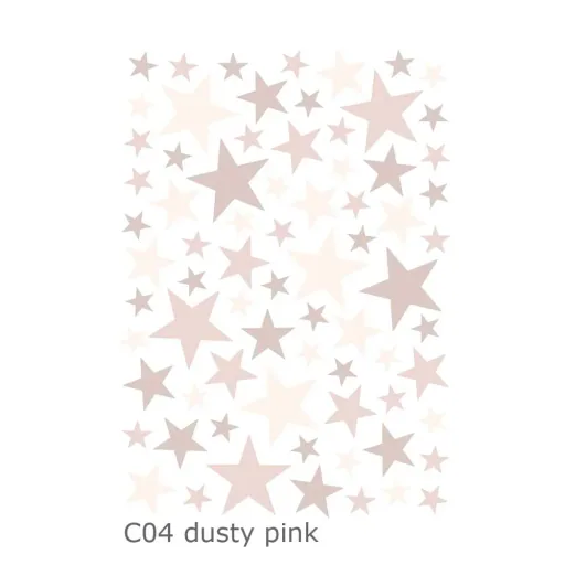 Lilipinso muursticker basics gemengde sterren, Kleur: zoet roze