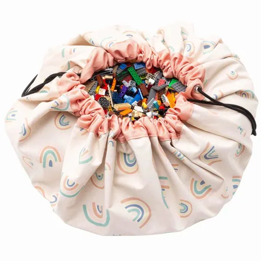 play & go speeltas print regenboog roze